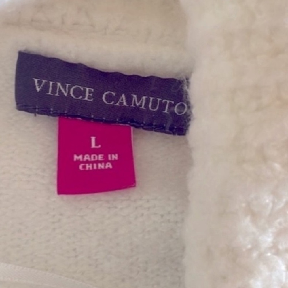 Vince Camuto | Drop Shoulder Turtleneck Sweater. Open Weave Sleeve. Size Large - Picture 8 of 9